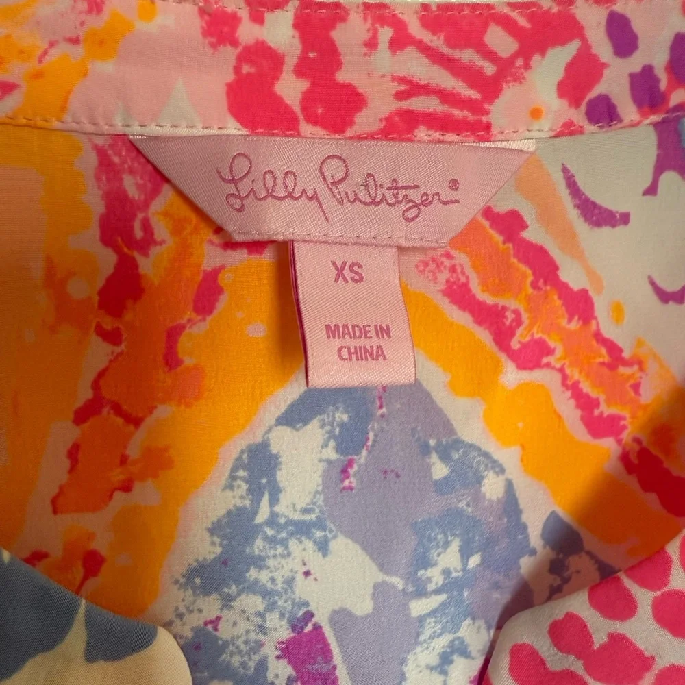 Lilly Pulitzer Bohemian Beach Kery Silk Top - Picture 3 of 3